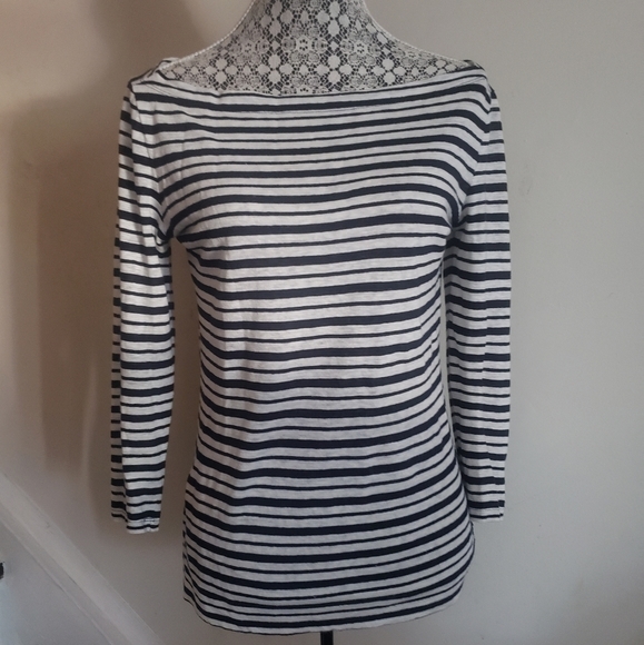 Tory Burch Linen Striped Sweater - Picture 4 of 9